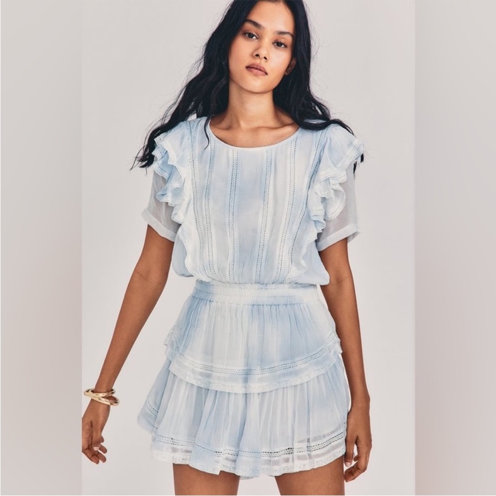 Light Blue Ruffled Dress
